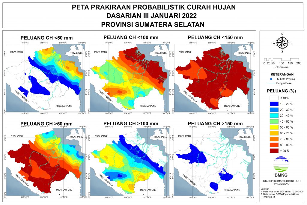 Prakiraan Probabilistik Curah Hujan Dasarian Iii Januari Update