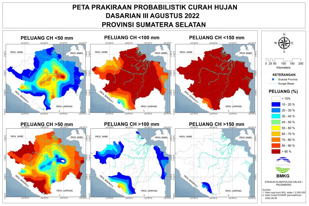 Prakiraan Probabilistik Curah Hujan Dasarian Iii Agustus Update