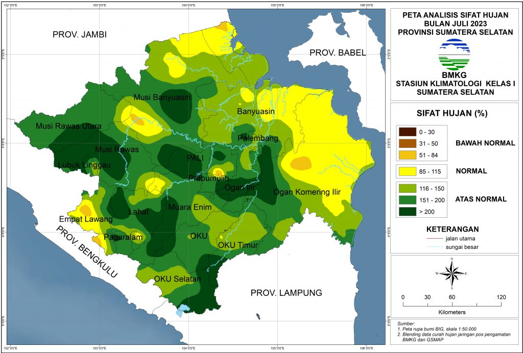 Analisis Sifat Hujan Bulan Juli Tahun Stasiun Klimatologi