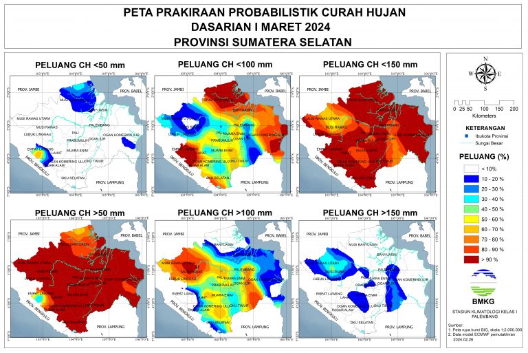 Prakiraan Probabilistik Curah Hujan Dasarian I Maret 2024 Update 29